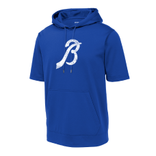 Braves Baseball Sport-Tek ® Sport-Wick ® Fleece Short Sleeve Hooded Pullover